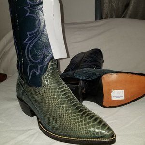 Green Snakeskin Boots